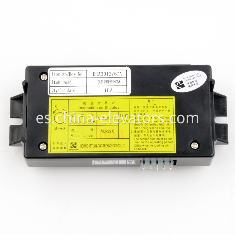 DEA3012767A intercomunicador para cabina para ascensores de sigma DEA3012767A Intercom for Cabin for Sigma Elevators